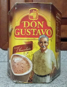 The traditional package for disks of Mexican drinking chocolate.