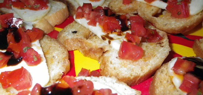 Crostini With Fresh Mozzarella