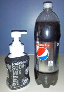 A bottle of soda mix will make 12 liters of soda.